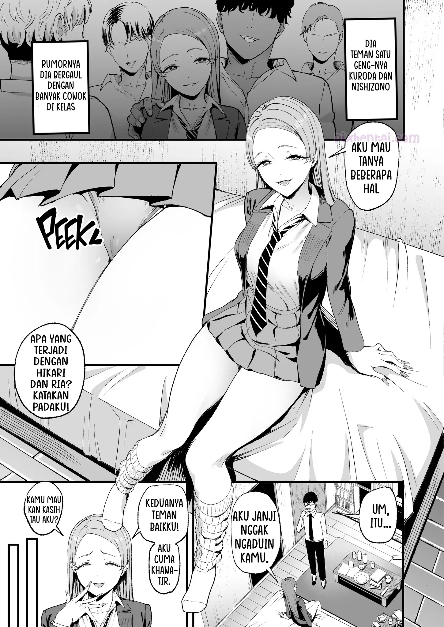 Komik hentai xxx manga sex bokep The Gyaru I Hang Out with Lets Me Use Her Pussy 4 page 10